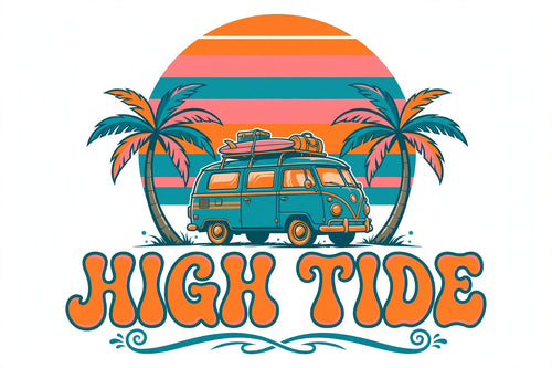 High Tide retro van logo — sample design