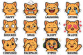 Cat gamer emote sheet — sample designs