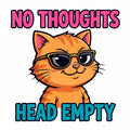 No Thoughts Head Empty meme tee graphic — sample design